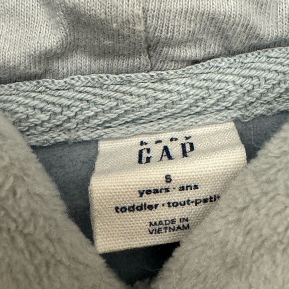 Kids Gap Light Blue Fleece Hoodie 5T - Picture 2 of 2